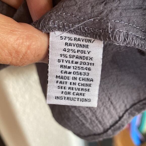 Habitat Grey tunic lagenlook crepe fabric minimalist oversized loose fit sz M - Picture 3 of 8